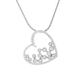 White Gold & Diamond Heart Pendant